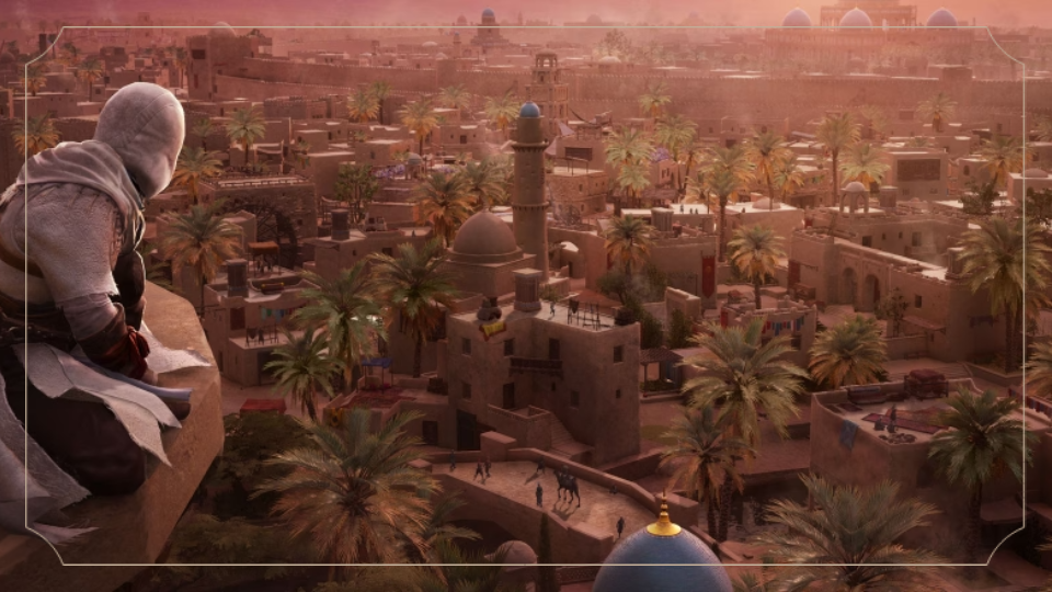 Basim observando Bagdad desde lo alto de un edificio