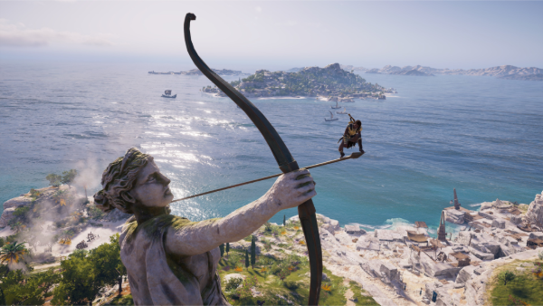 Kassandra subida a la flecha de Artemisa