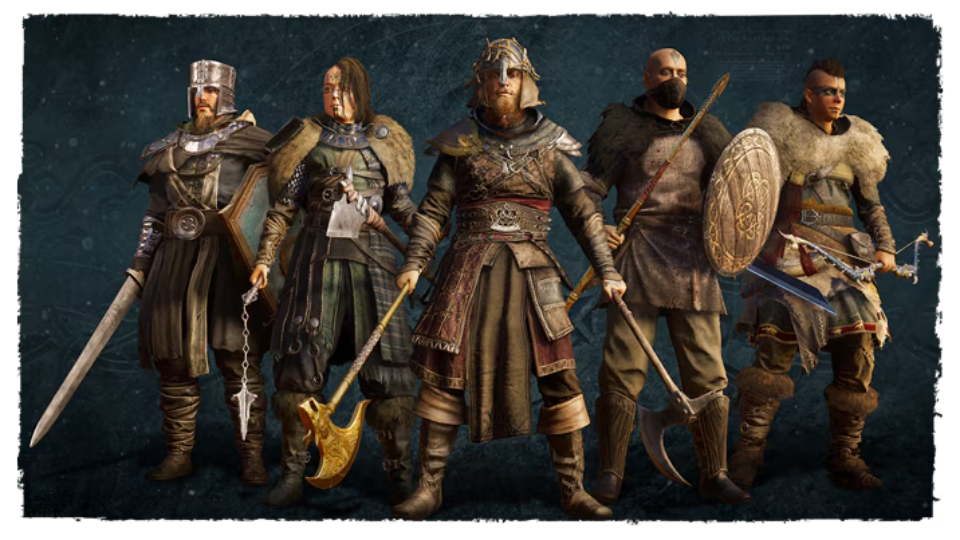 Eivor combatiendo contrta un feroz enemigo que lleva un mangual