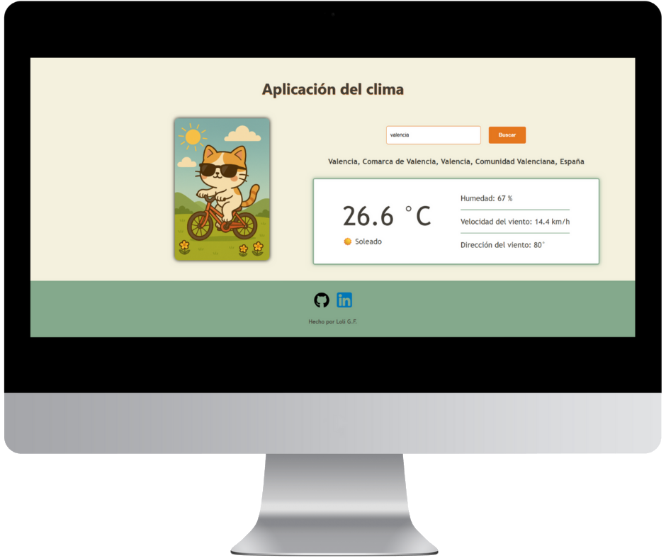 Aplicación del clima