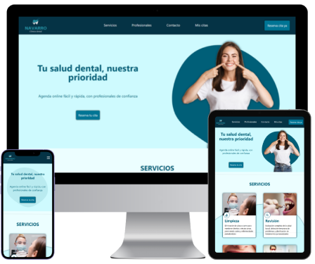 Página web ficticia de una clínica dental