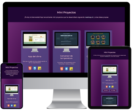 Página web que engloba mini proyectos